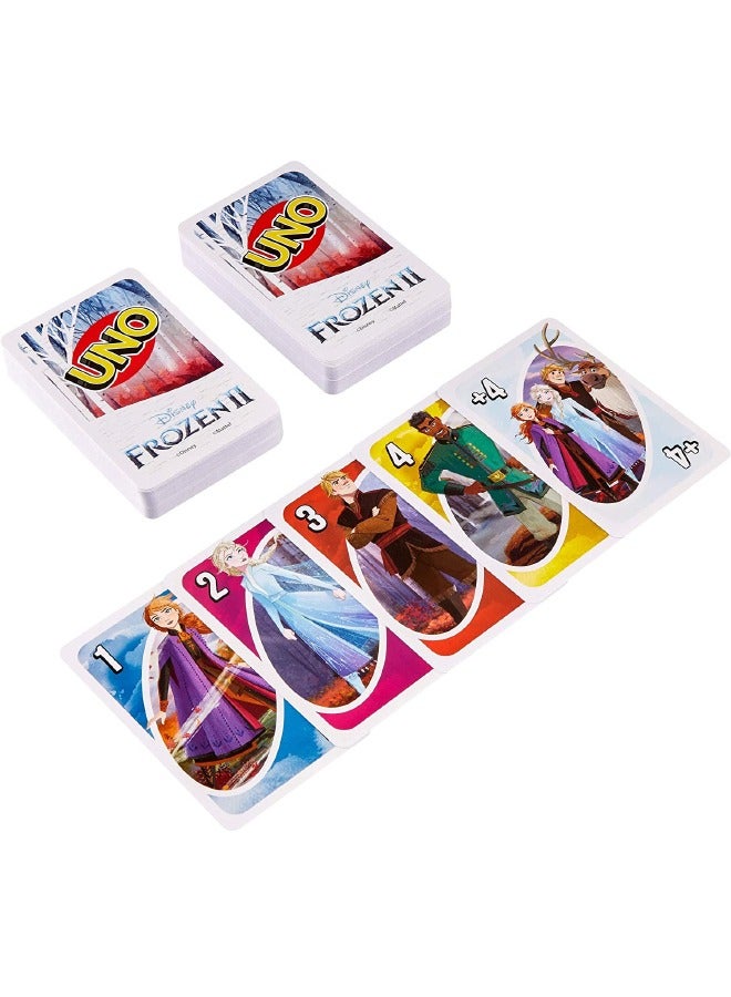 Stud UNO Disney Frozen II Card Game with 112 Cards  Instructions for Players Ages 7 Years  Older, Gift for Kid, Family and Adult Game Night - Image 4